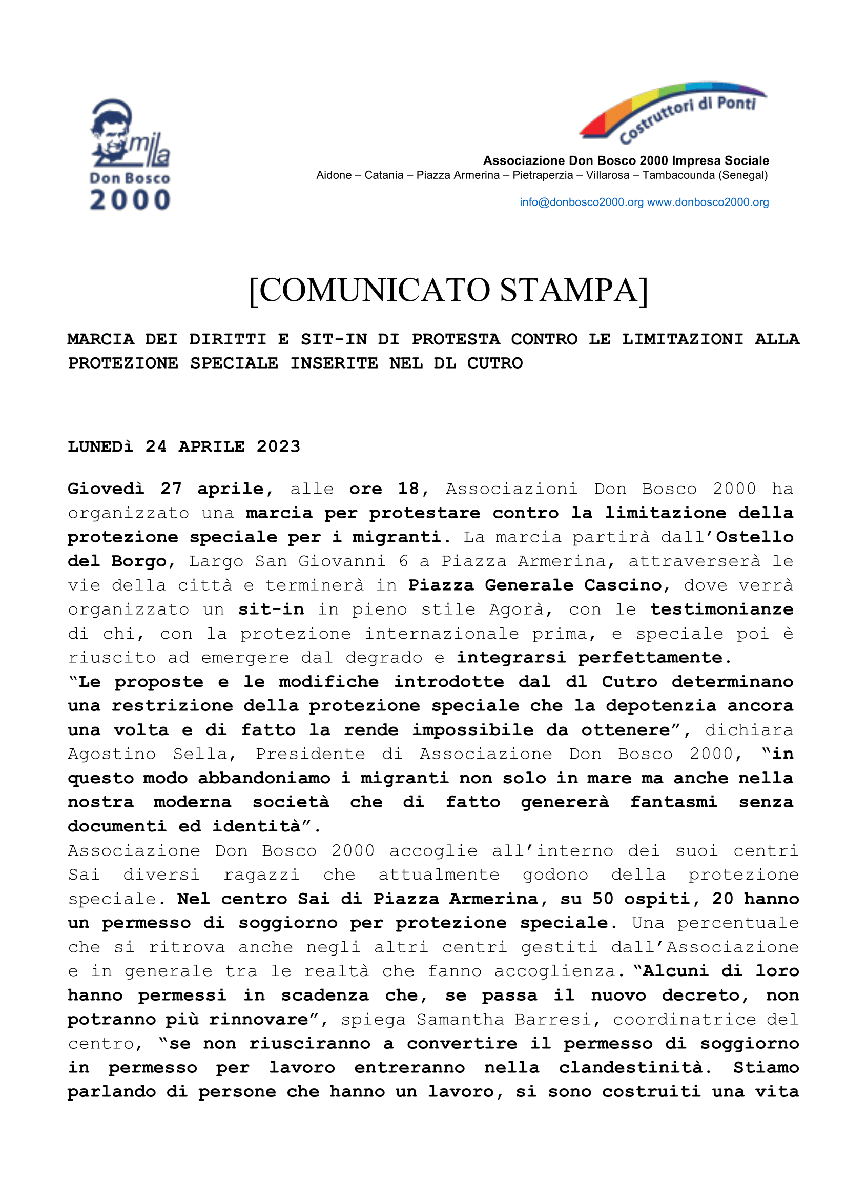 comunicato stampa_db2000 - Marcia e sit-in protezione speciale-1